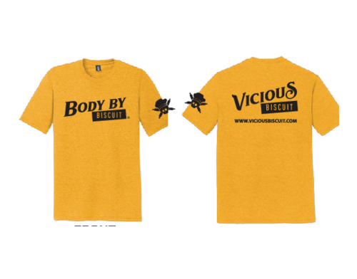 Body By Biscuit T-Shirt (Heather Yellow)