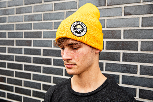 Stay Vicious Seal Patch Knit Hat (Athletic Gold)