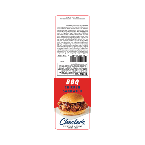 BBQ Chicken Sandwich Label (250/Roll)