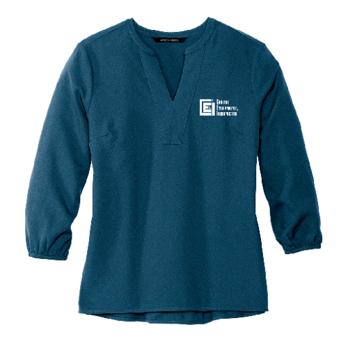 Ladies 3/4 Sleeve Blouse - Insignia Blue