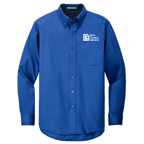 Mens Long Sleeve Button Down - Royal