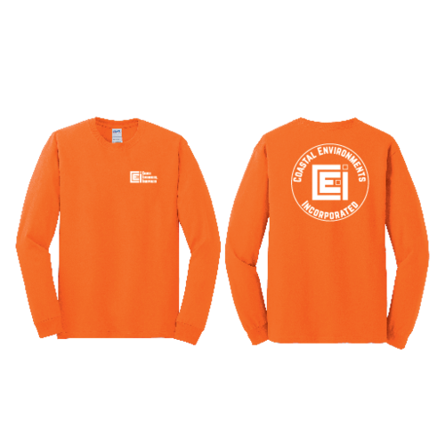 Long Sleeve Cotton T-Shirt - Safety Orange