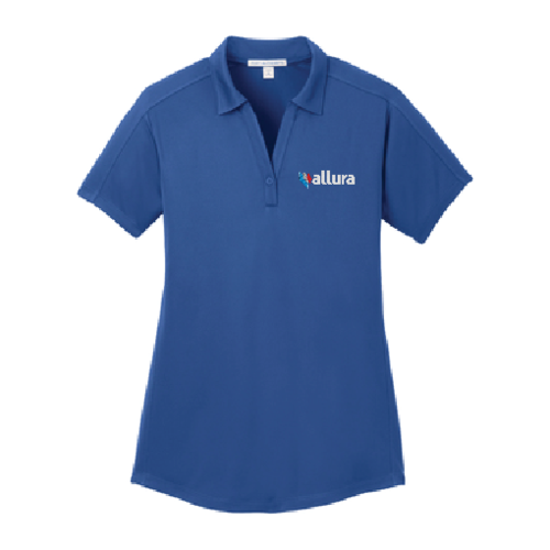 Ladies Diamond Jacquard Polo - True Blue