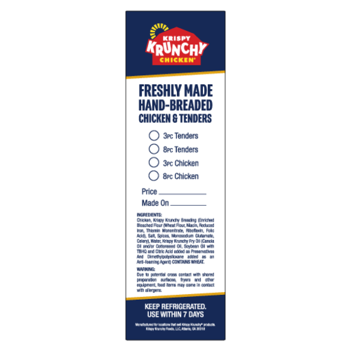 Cold Chicken Carry Out Labels