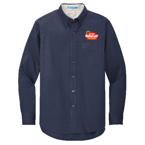 Men's Navy Light Stone Long-Sleeve Dress Shirt