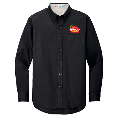 Men's Black Light Stone Long-Sleeve Dress Shirt