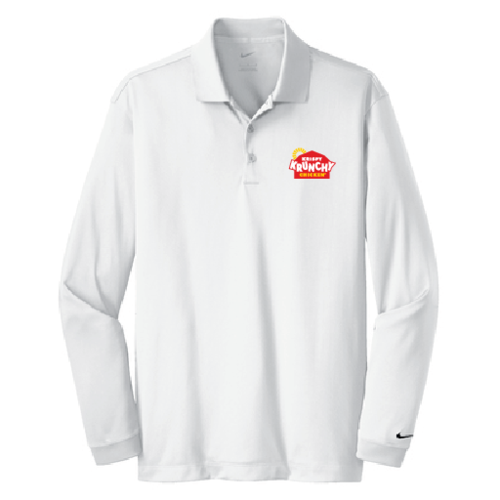 Men's Long-Sleeved White Long Sleeve Polo