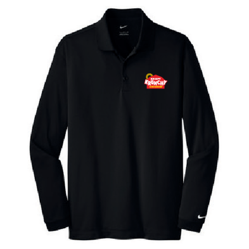 Men's Long-sleeved Black Nike Dri-FIT Polo