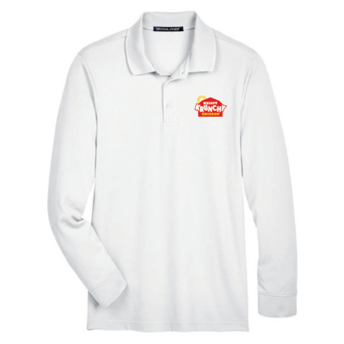 Men's White Long-Sleeved Polo