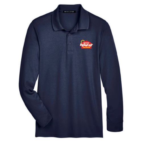 Men's Navy Long Sleeve Polo