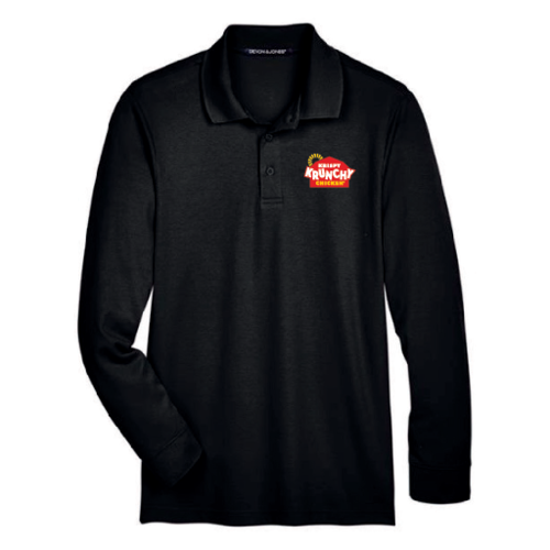 Men's Black Long Sleeve Polo