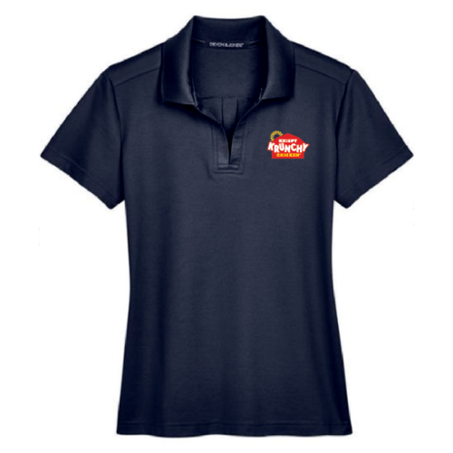 Women's Navy Short Sleeve V-Neck Polo