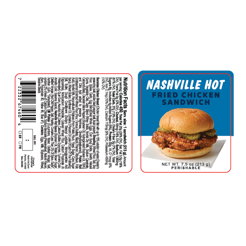 Nashville Hot Sandwich Label
