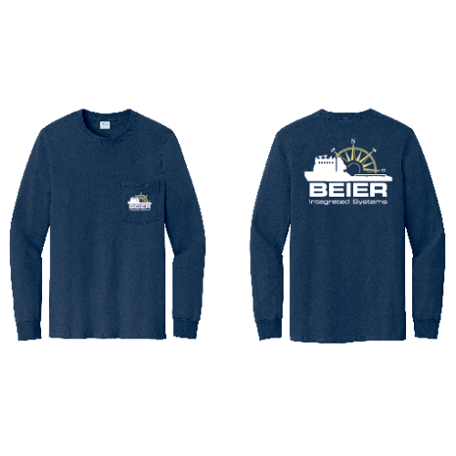 Tall Port & Co™ Long Sleeve Essential Pocket Tee