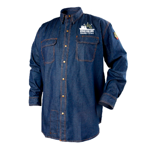 Flame-Resistant Denim Work Shirt