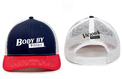 Body By Biscuit Hat (Navy/White/Red)