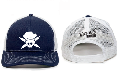 Skull Hat (Navy/White)